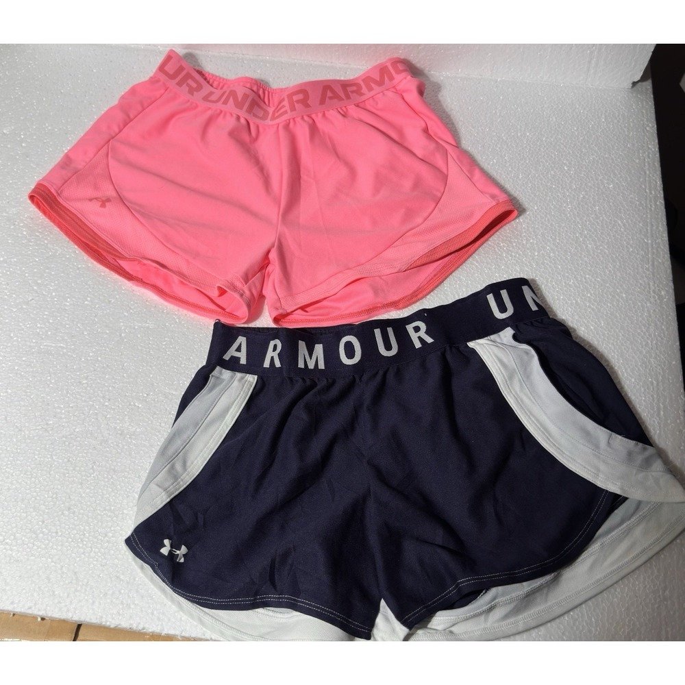 Under Armour Women 3.0 Loose Fit Shorts in Navy /Pink ‎ 2pcs Size S